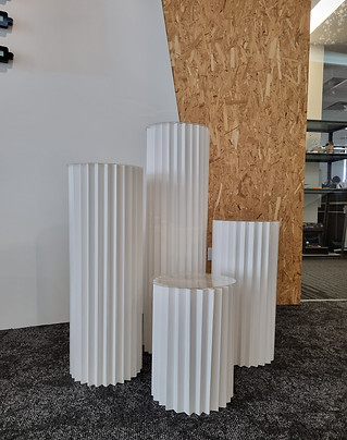 JCRAFTYOUREVENTS_WHITE PLEATED STANDS