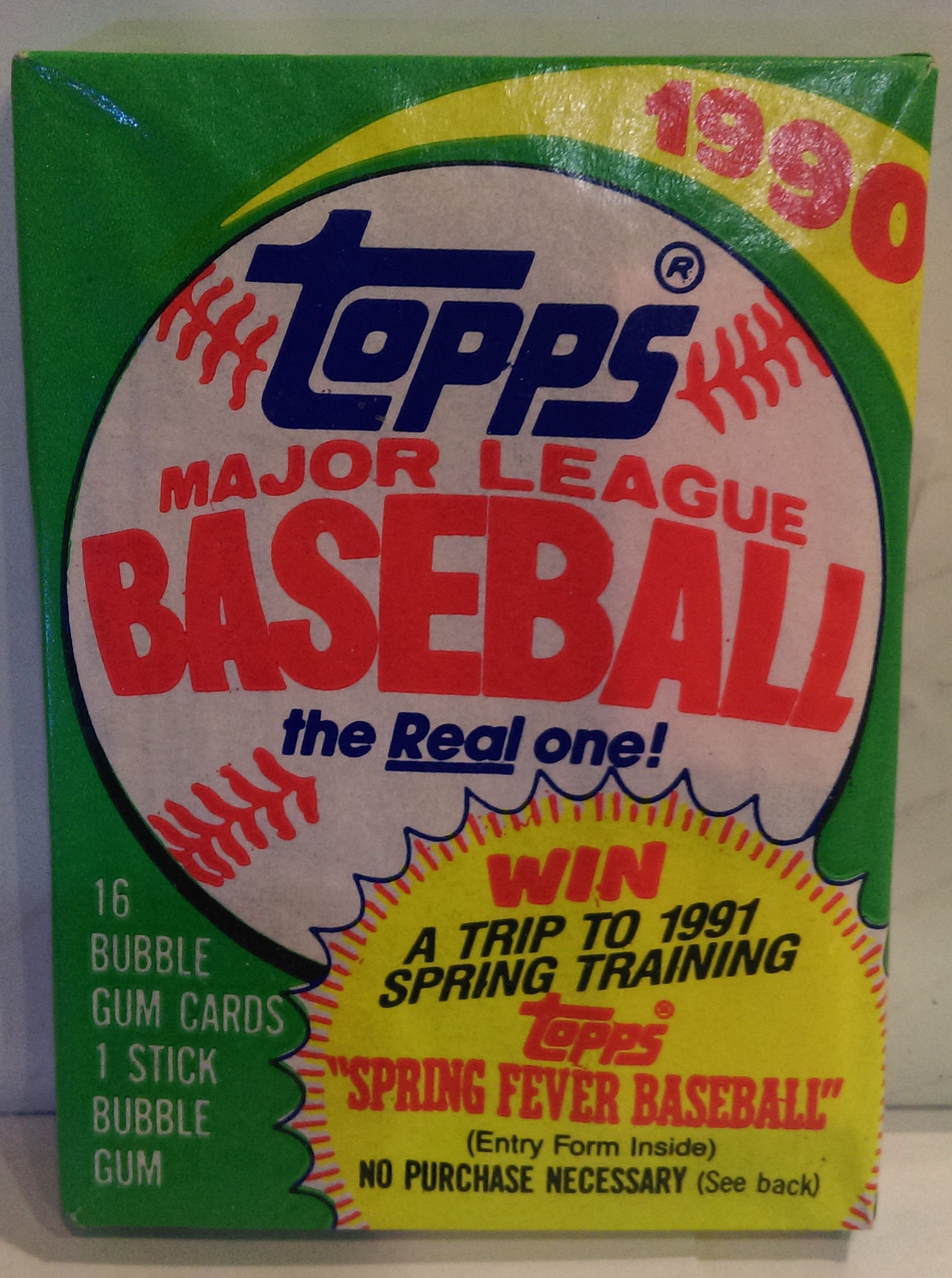 1990 Topps Baseball Card Pack