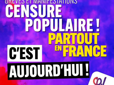 Censure Populaire contre la réforme des retraites !