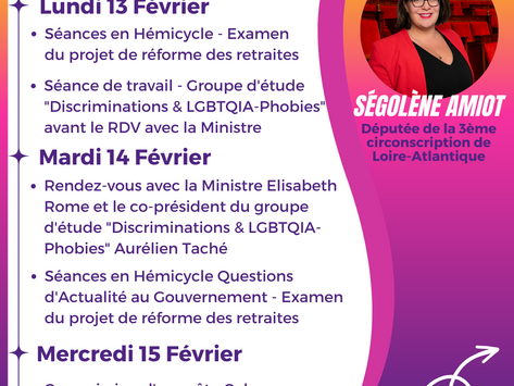 Agenda public du 13 au 17 février 2023