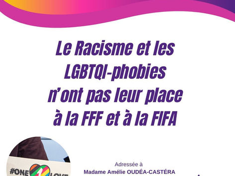 Le racisme et les LGBTQI-phobies n’ont pas leur place dans le monde du football !