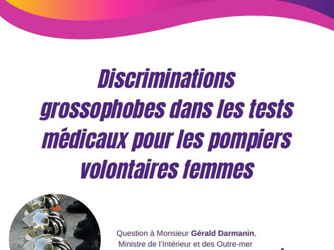 Discriminations grossophobes dans les tests médicaux pour les pompiers volontaires