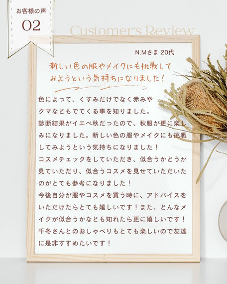 お客様の感想