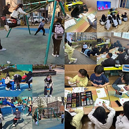 독서 및 동아리, 못다한 학습 보충 및 만들기 활동, 바깥놀이(체육) 등으로 개별학습 시간을 알차게 보내고 있는 해바라기 아이들입니다.