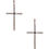 Thumbnail: Multi Stone Pattern Cross Metal Earring