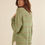 Thumbnail: Striped Rib-knit Oversized Pocket Sweater