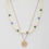 Thumbnail: Coin Wood Bead Layered Necklace