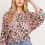 Thumbnail: Leopard Knit Back Opened Short Sleeve Top