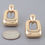 Thumbnail: Shiny Modern Frame Drop Earrings