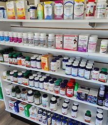 Vitamins on shelf 