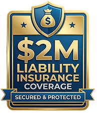 2 Million Dollar Liability Insurance Coverage Badge