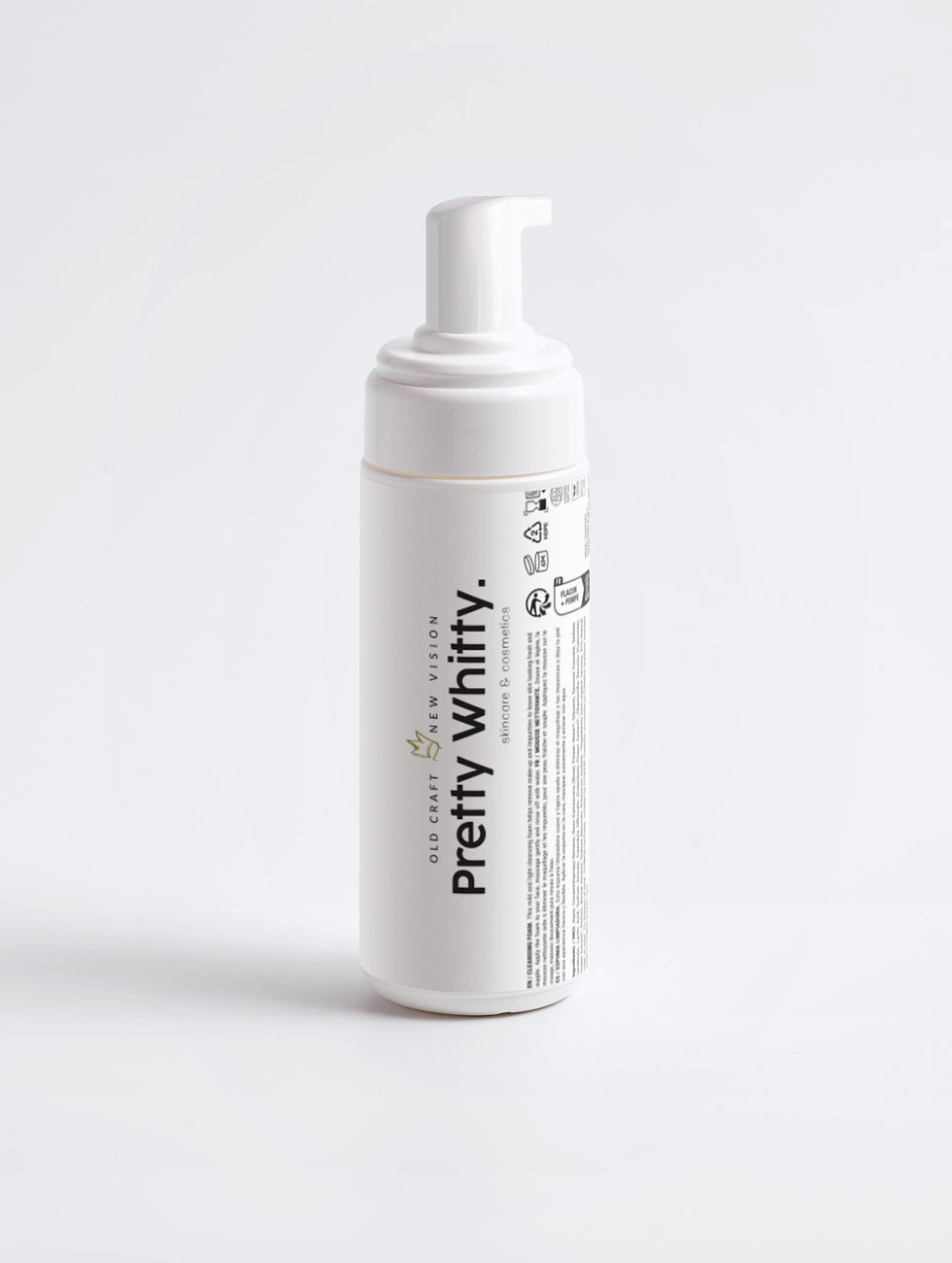 Colour Photograph in Studio Lighting, Close up Shot of Pretty Whitty's Cleansing Foam