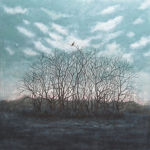 Beyond Memory    Mineral pigments, stone pigments, on Hanji – 112× 112 cm – 2008
