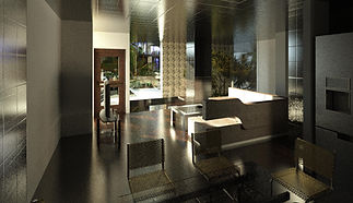 render 15 - two bedroom apartment living area with outdoor 2 storey courtyard 1.jpg