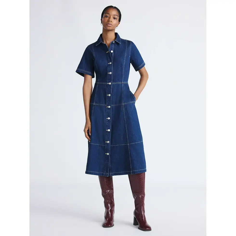 Button Front Midi Dress