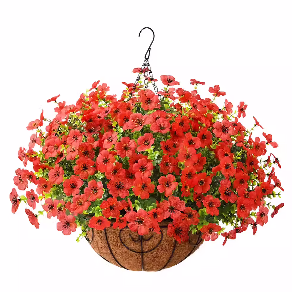 Faux Hanging Flowers

