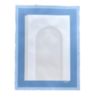 Minimalist Arch in Whites with Blue