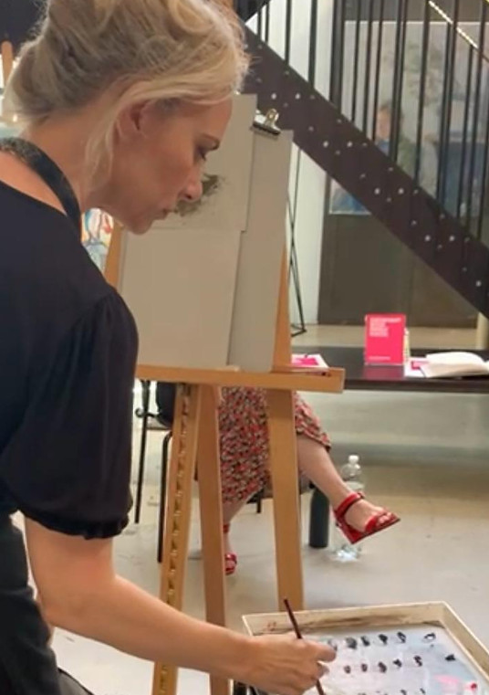 Anastasia during her creative process