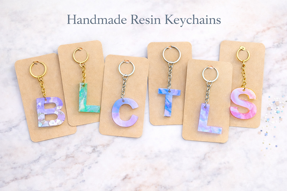 Handmade pastel resin keychains display.png