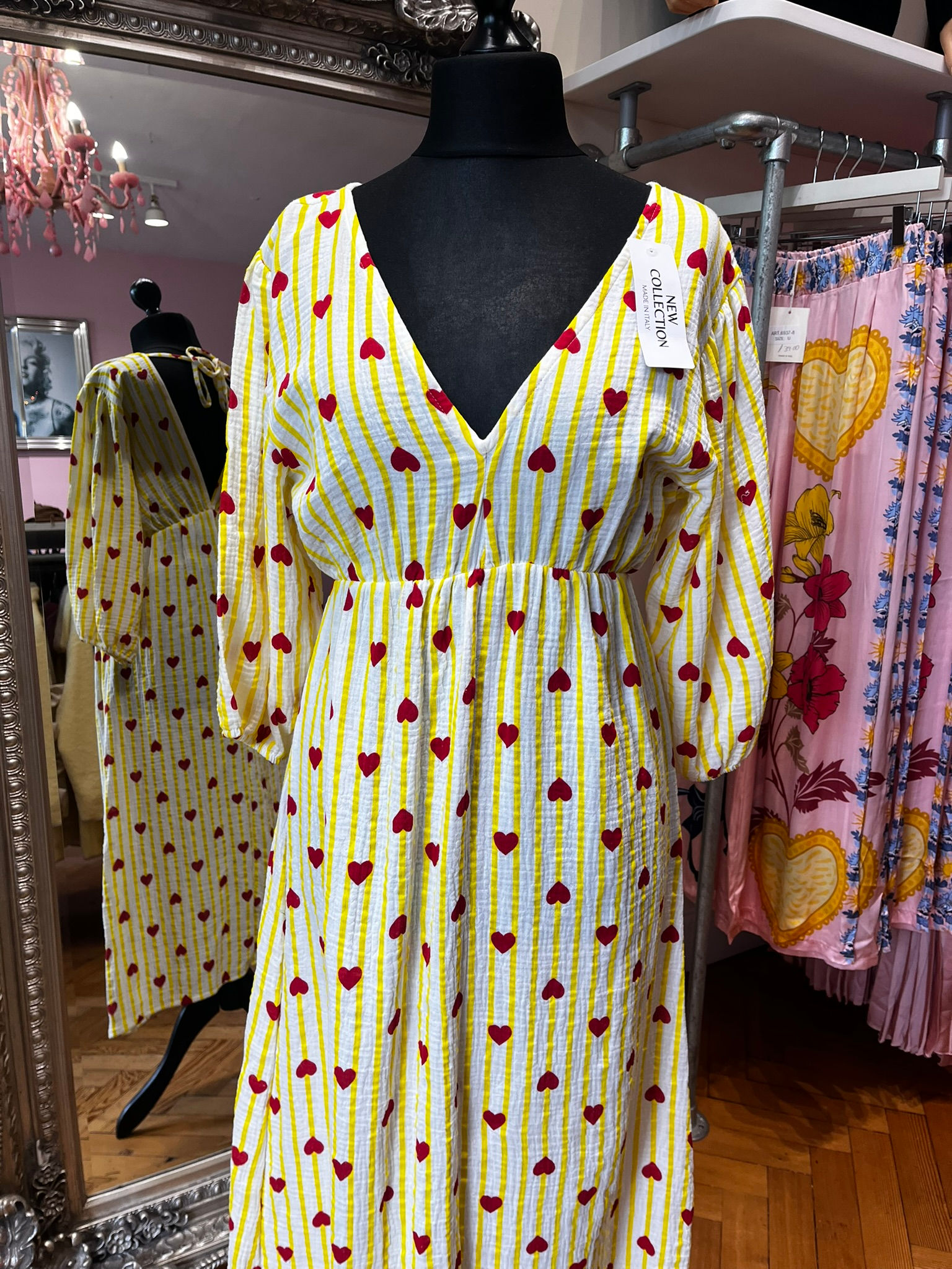 Summery Hearts Striped Dress