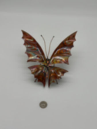 Flame Painted Large Butterfly (Wall Mount/Tabletop)
