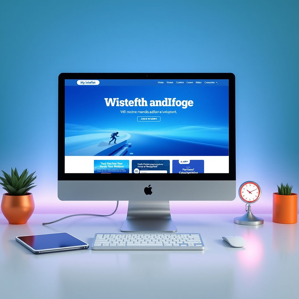 create an image showing website designing and development with light cool blue background .jpg