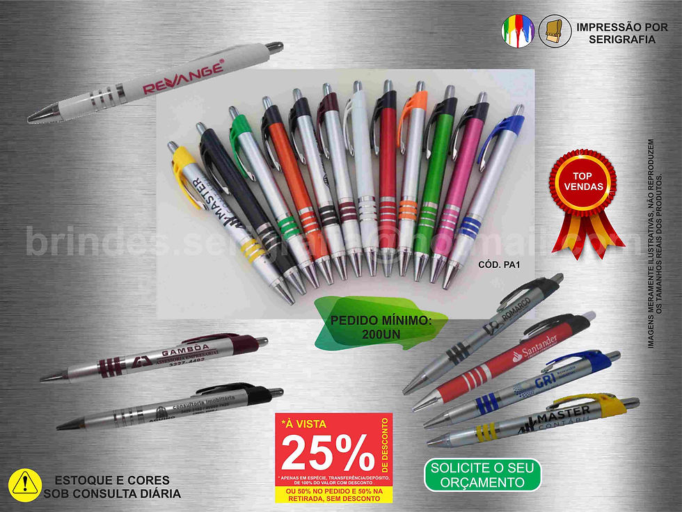 CANETA PERSONALIZADA - BRINDES E SERIGRAFIA EM RECIFE 15