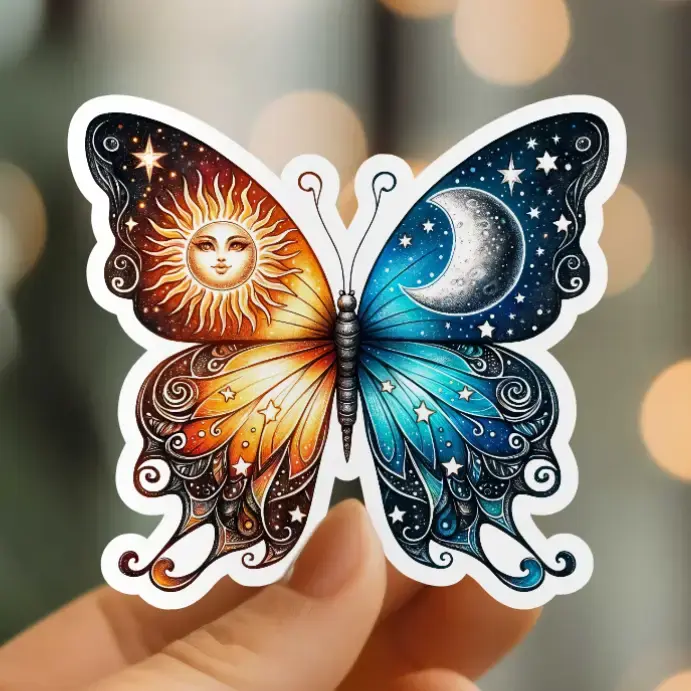 Sticker- Butterfly Celestial- 3in