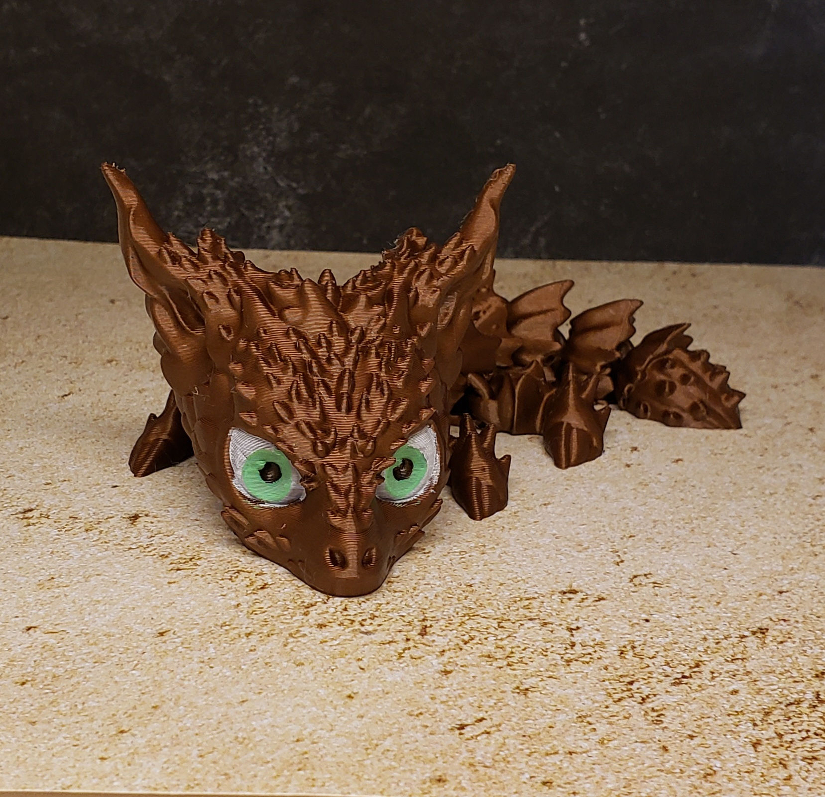 3D printed articulated baby sand dragon