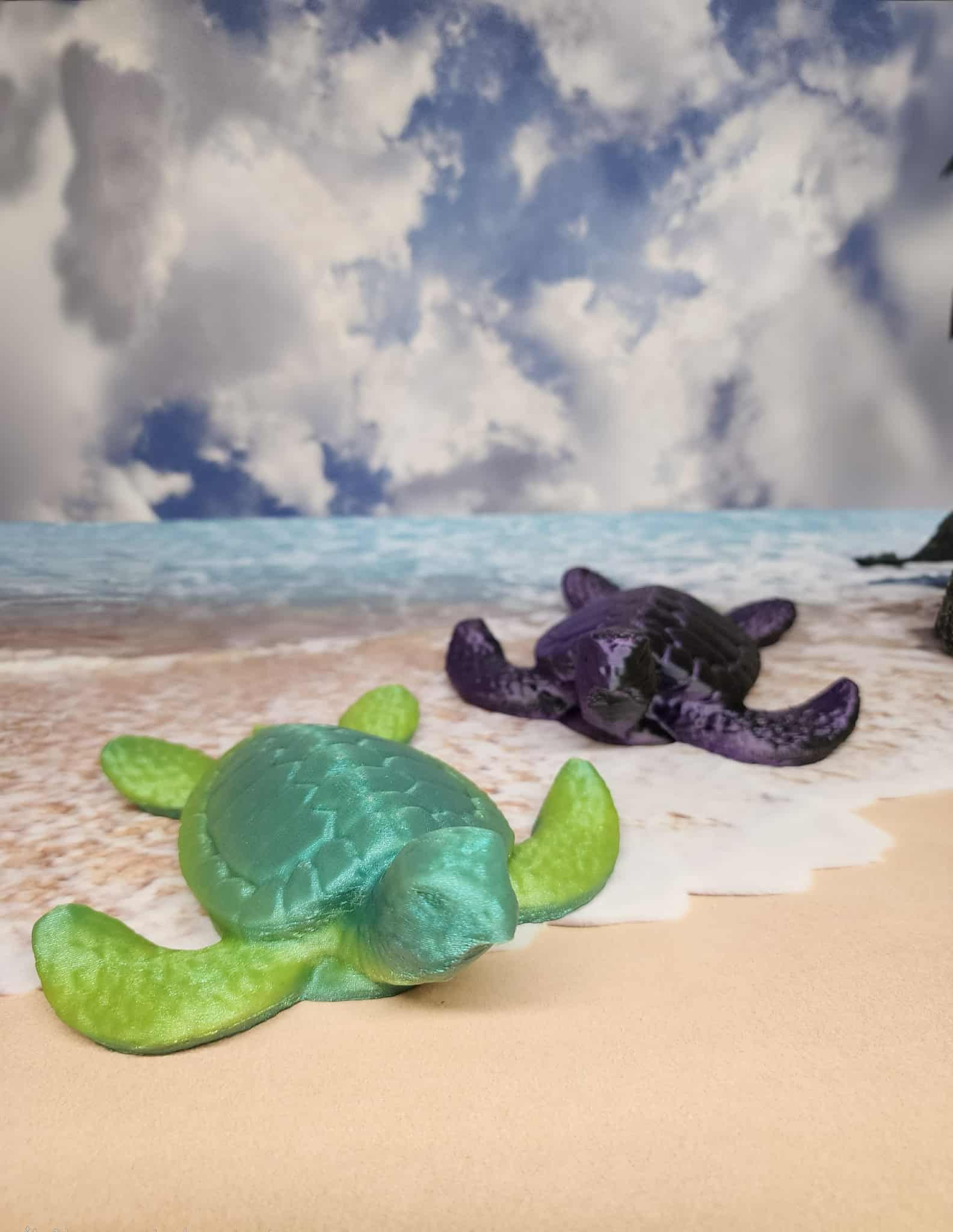 3D printed sea turtle statue