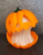 3D printed jack-o-lantern style lamp with LED light