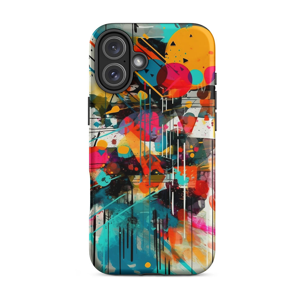 Thumbnail: Abstract Expressionist Geometry - Tough iPhone® Case