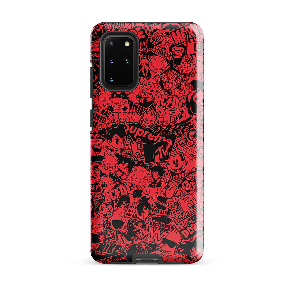 Thumbnail: Pop Culture Logo Collage (Red/Black) - Tough Samsung® Case
