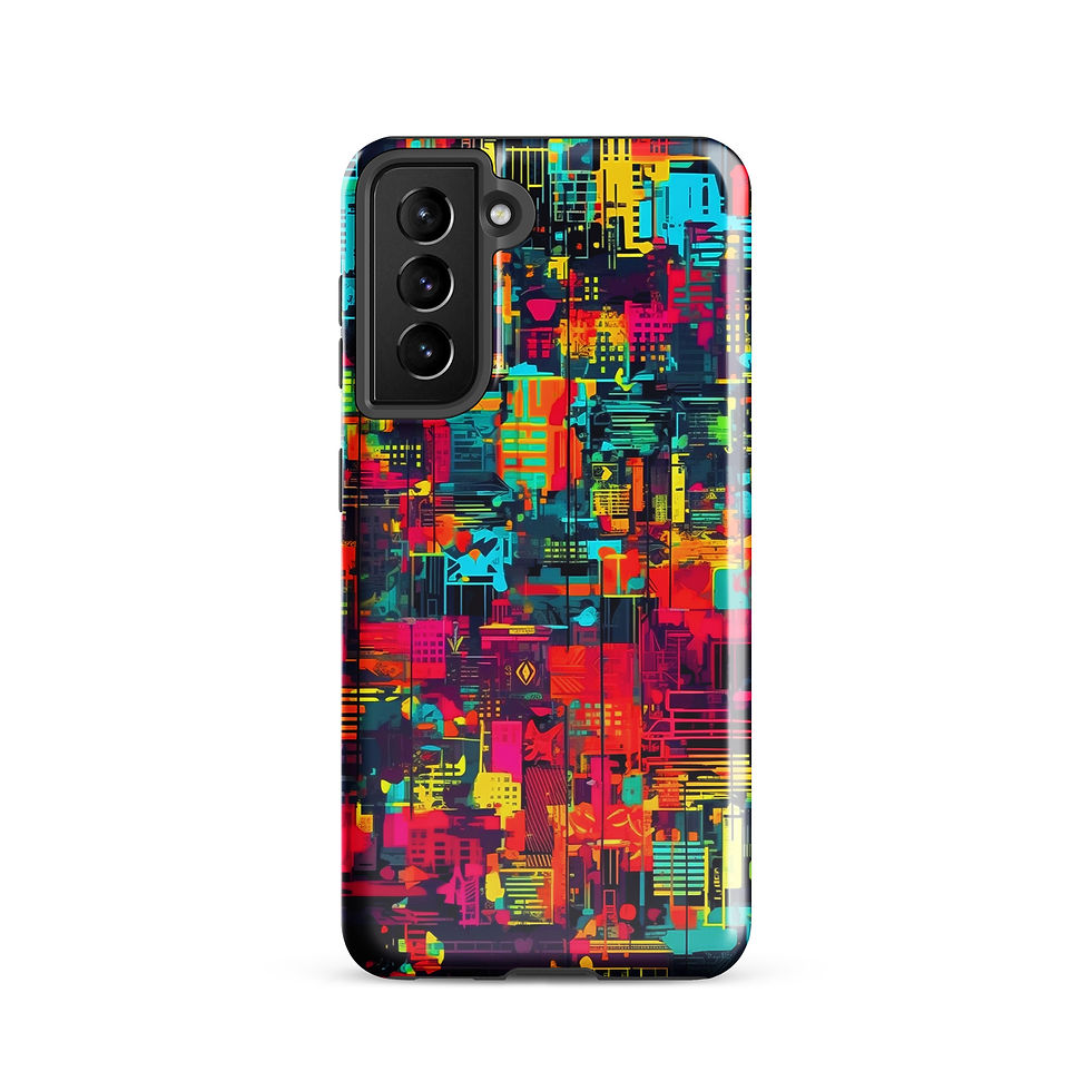 Thumbnail: Abstract Grid Print - Tough Samsung® Case