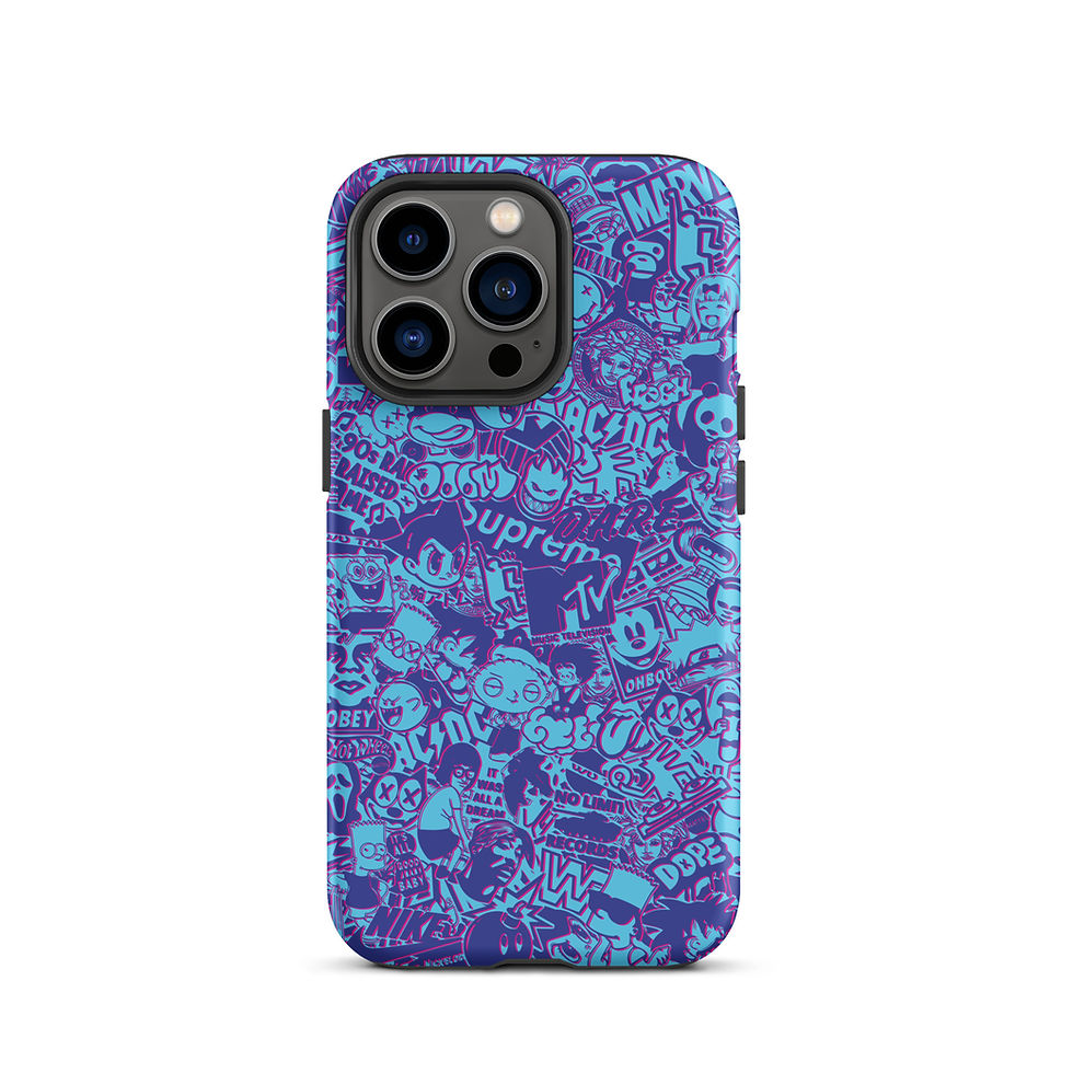 Thumbnail: Pop Culture Logo Collage (Anaglyph) - Tough iPhone® Case