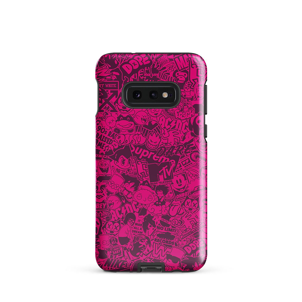 Thumbnail: Pop Culture Logo Collage (Pinkberry) - Tough Samsung® Case
