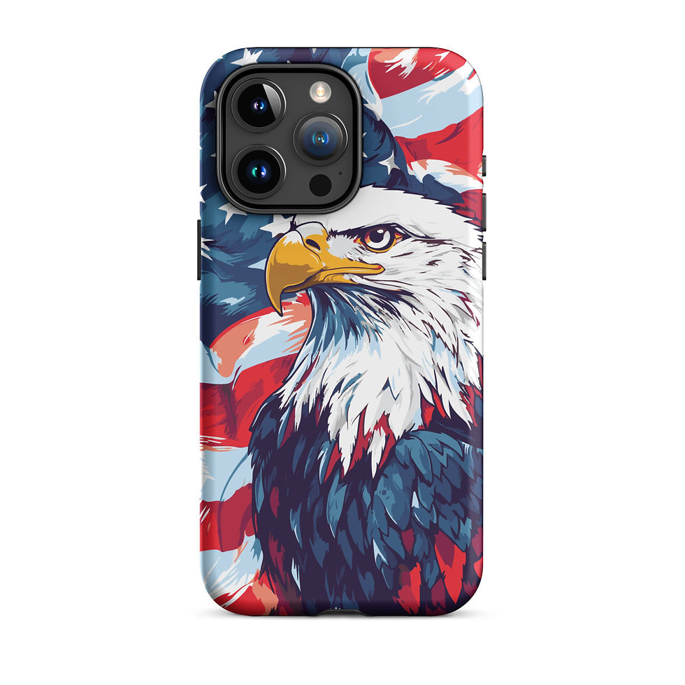 Thumbnail: Eagle with Stars & Stripes - Tough iPhone® Case