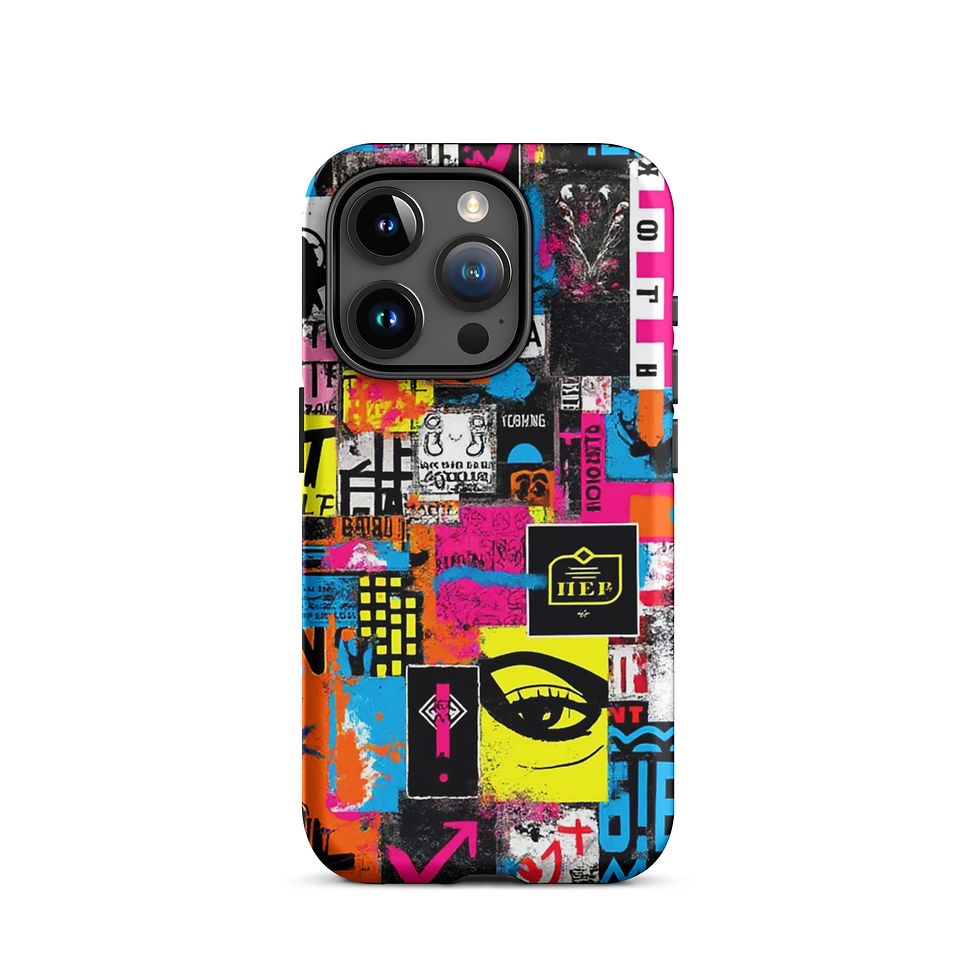 Thumbnail: Grunge Poster Collage - Tough iPhone® Case