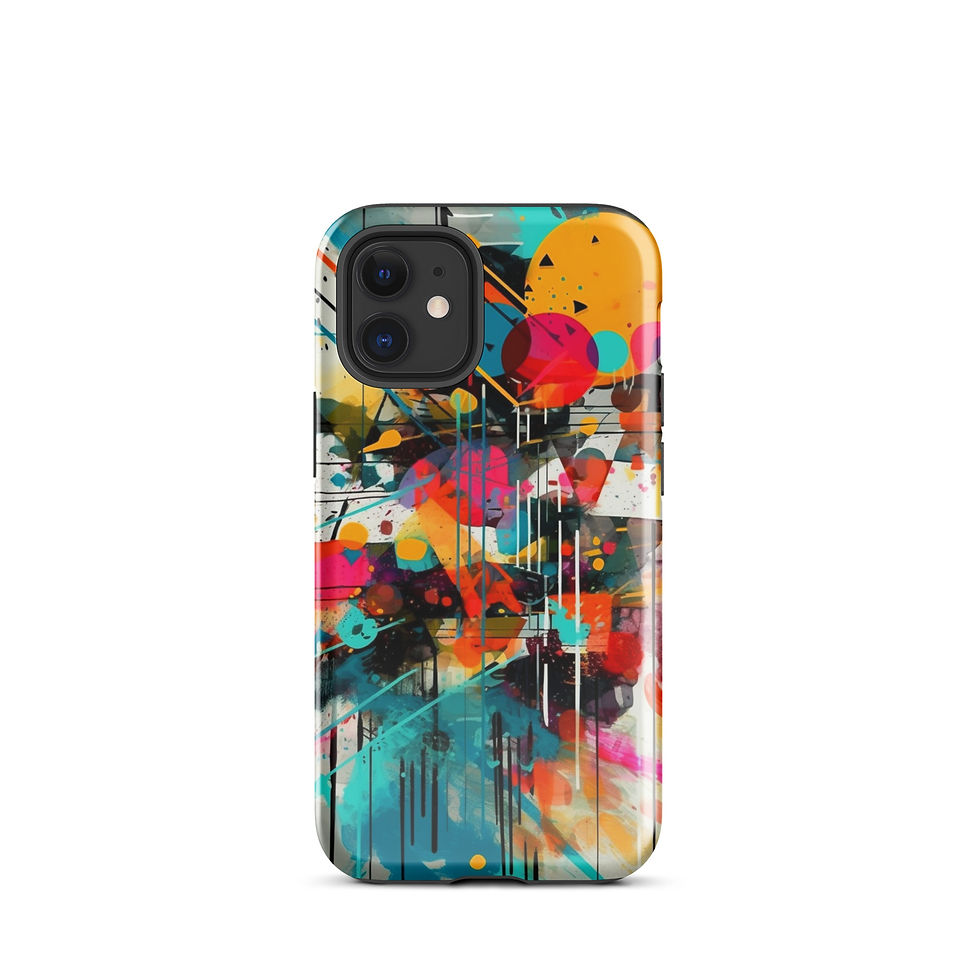 Thumbnail: Abstract Expressionist Geometry - Tough iPhone® Case