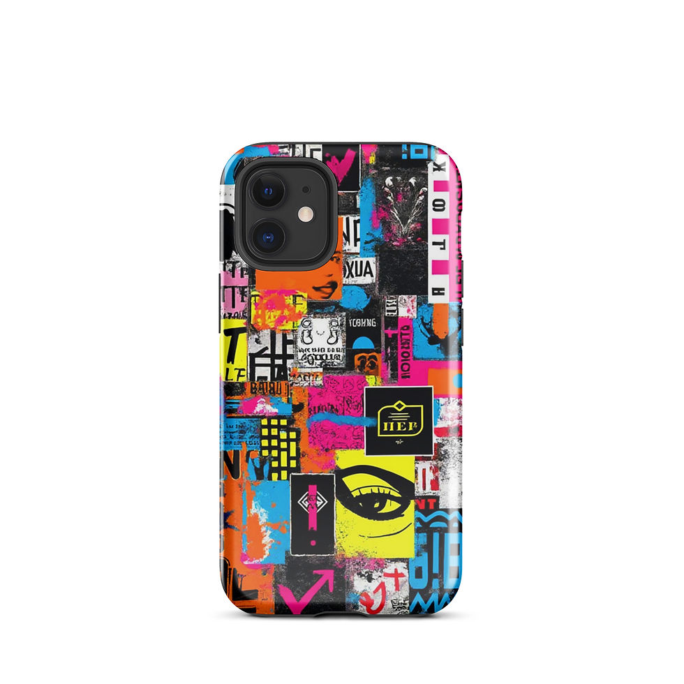 Thumbnail: Grunge Poster Collage - Tough iPhone® Case