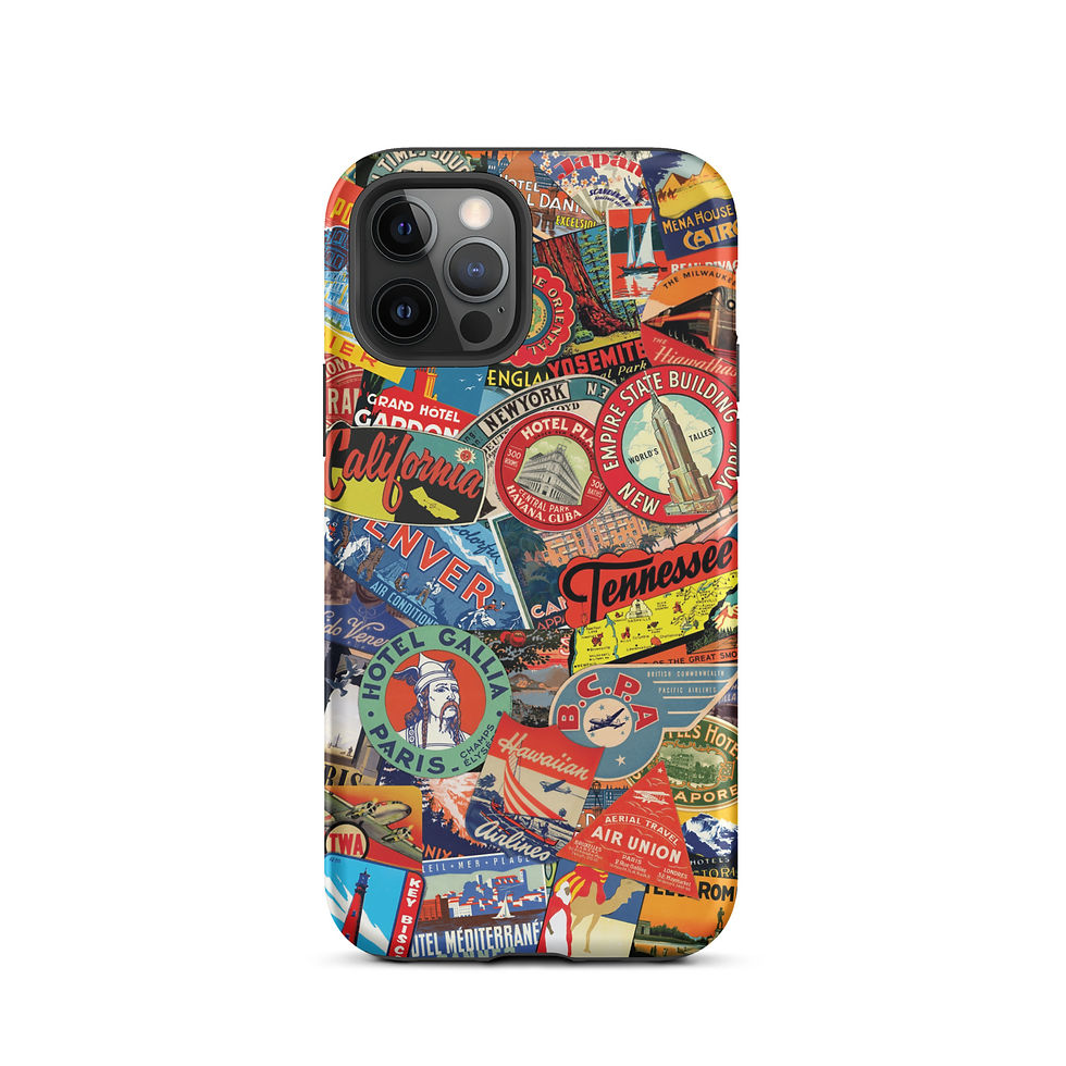 Thumbnail: Vintage Travel Stickers - Tough iPhone® Case