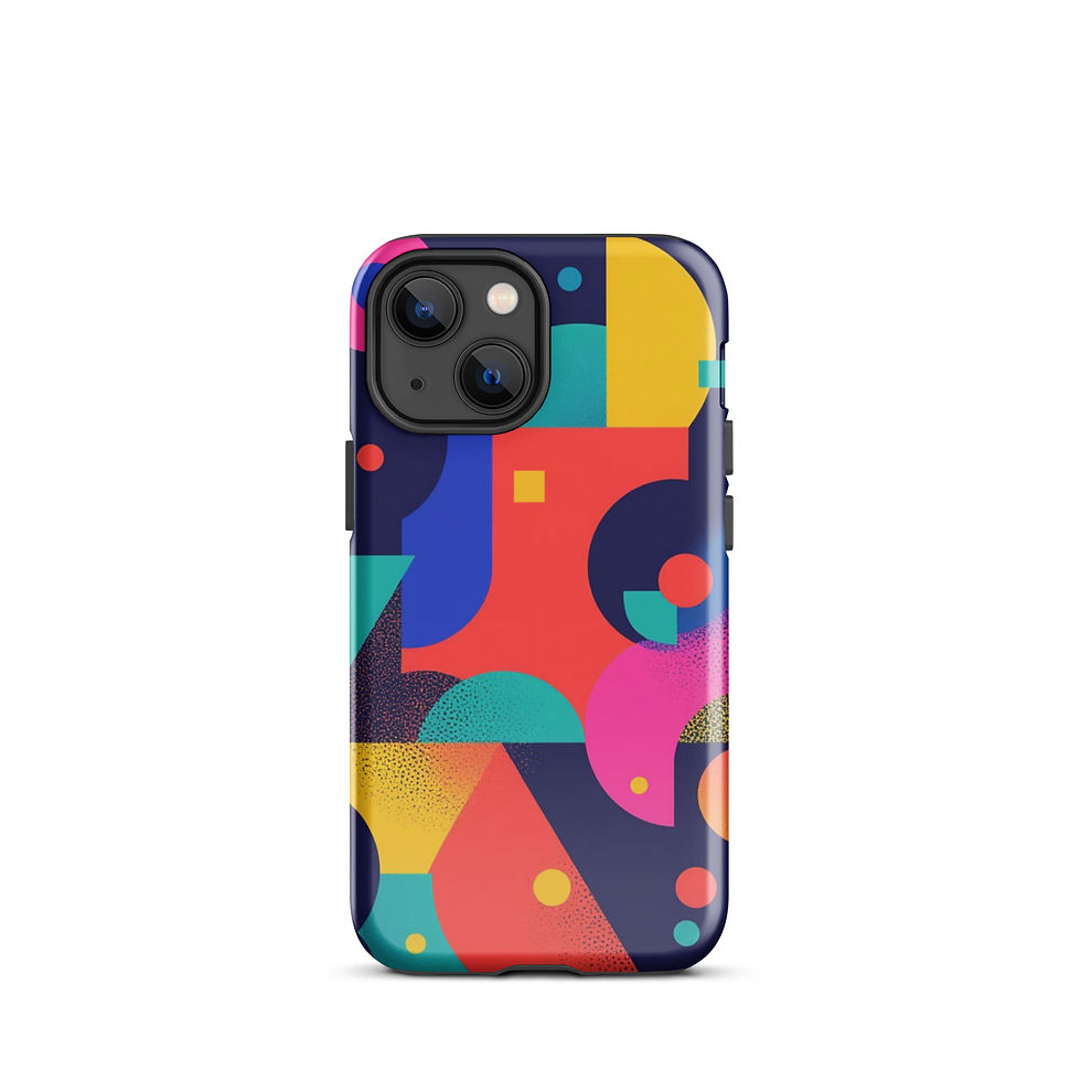Thumbnail: Retro Geometric Abstraction No.2 - Tough iPhone® Case