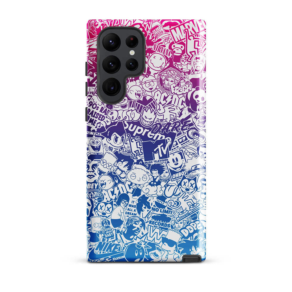 Thumbnail: Pop Culture Logo Collage (Gradient/White) - Tough Samsung® Case