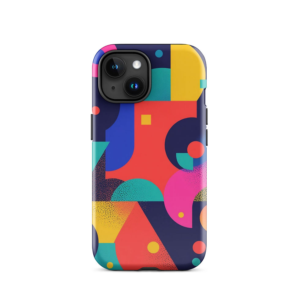 Thumbnail: Retro Geometric Abstraction No.2 - Tough iPhone® Case