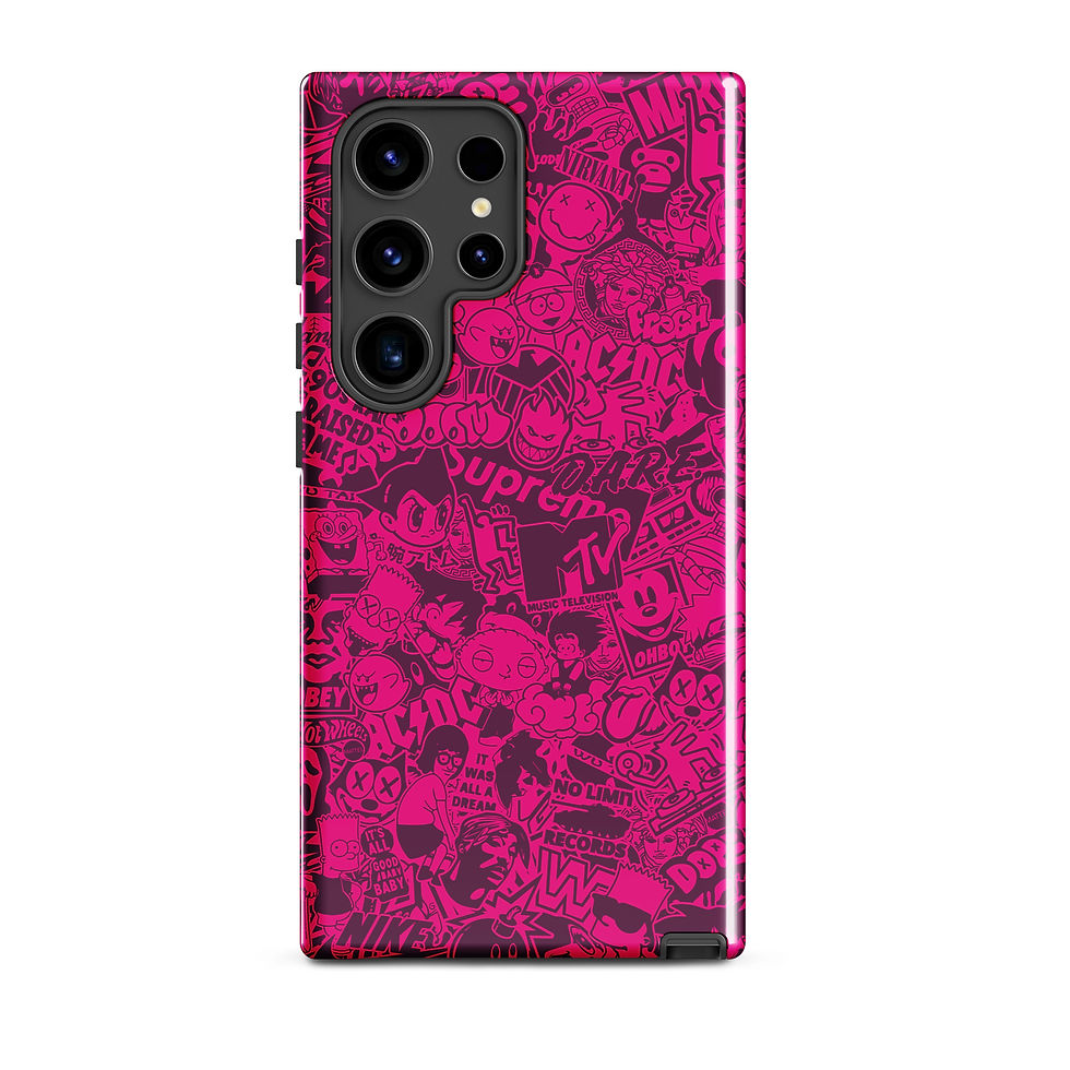 Thumbnail: Pop Culture Logo Collage (Pinkberry) - Tough Samsung® Case