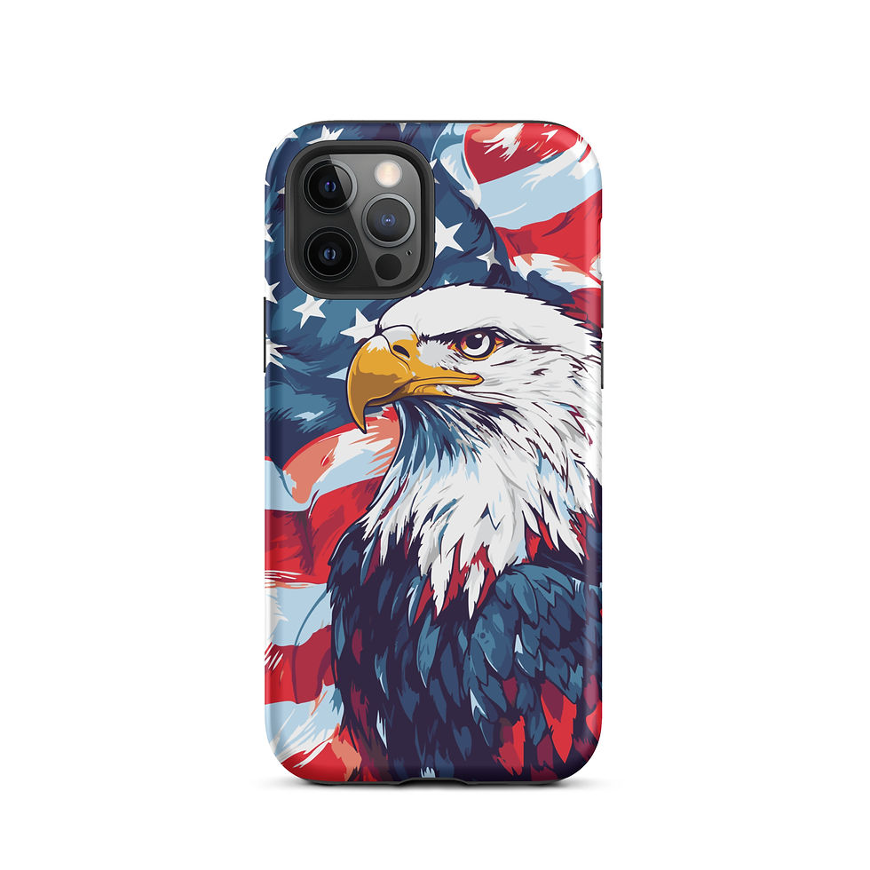 Thumbnail: Eagle with Stars & Stripes - Tough iPhone® Case