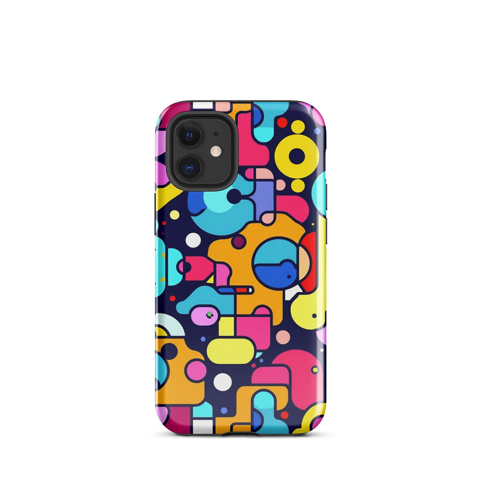 Thumbnail: Geometric Bubble Pattern - Tough iPhone® Case