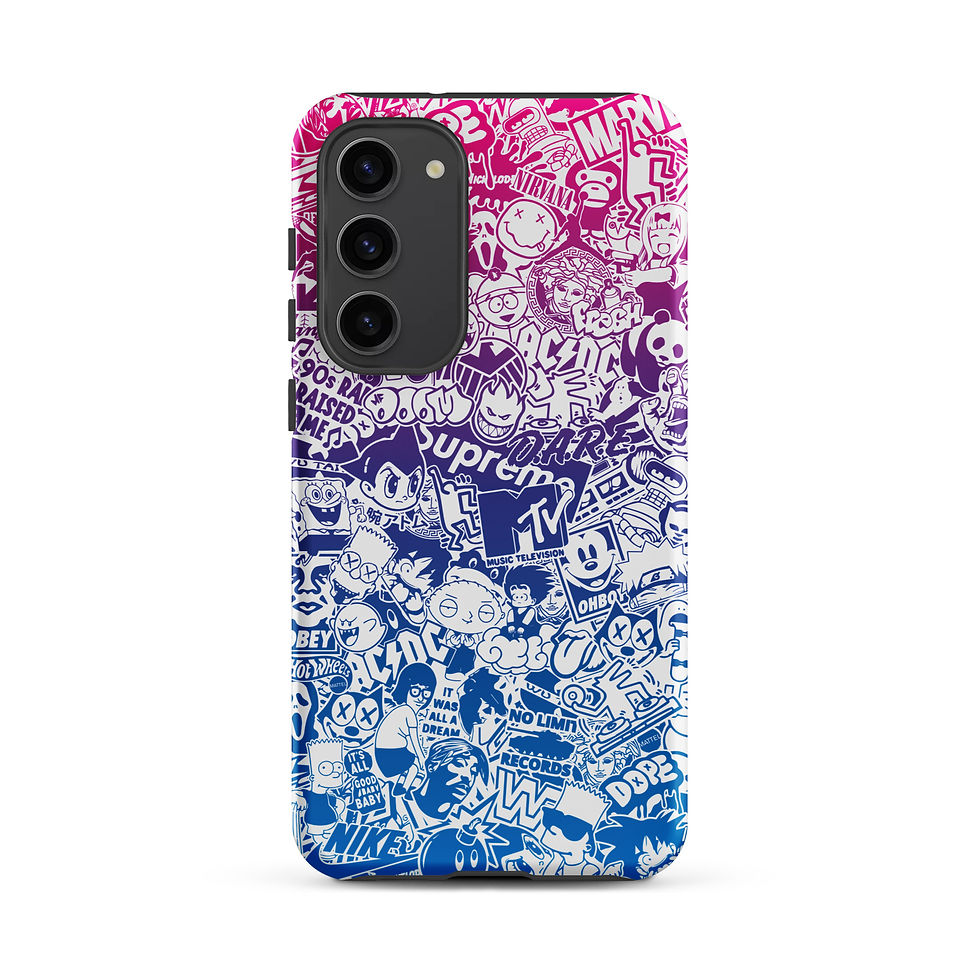 Thumbnail: Pop Culture Logo Collage (Gradient/White) - Tough Samsung® Case