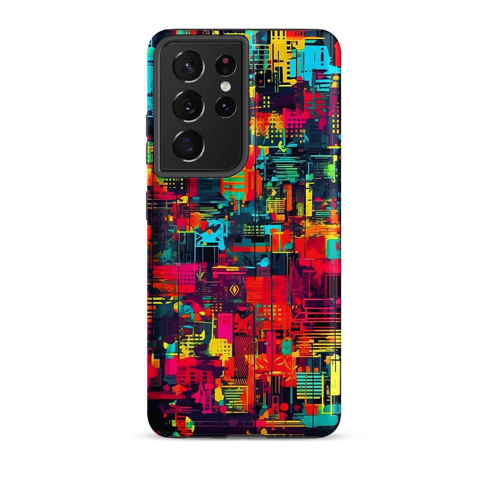 Thumbnail: Abstract Grid Print - Tough Samsung® Case