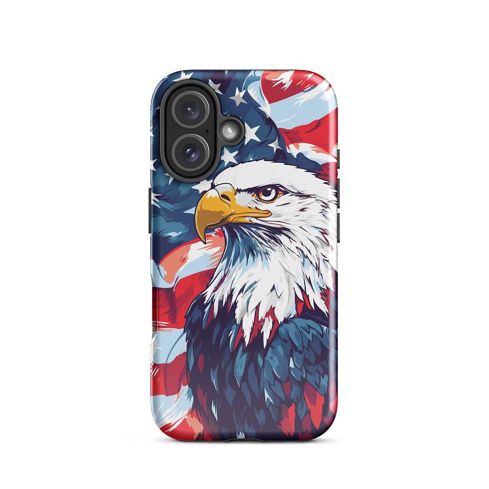Thumbnail: Eagle with Stars & Stripes - Tough iPhone® Case